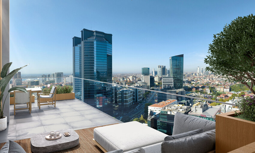 Роскошные апартаменты с видом на Босфор в район Маслак, Стамбуле - Ракурс 7