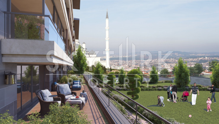 Комфортабельный жилой комплекс в районе Чамлыджа, Стамбул - Ракурс 11